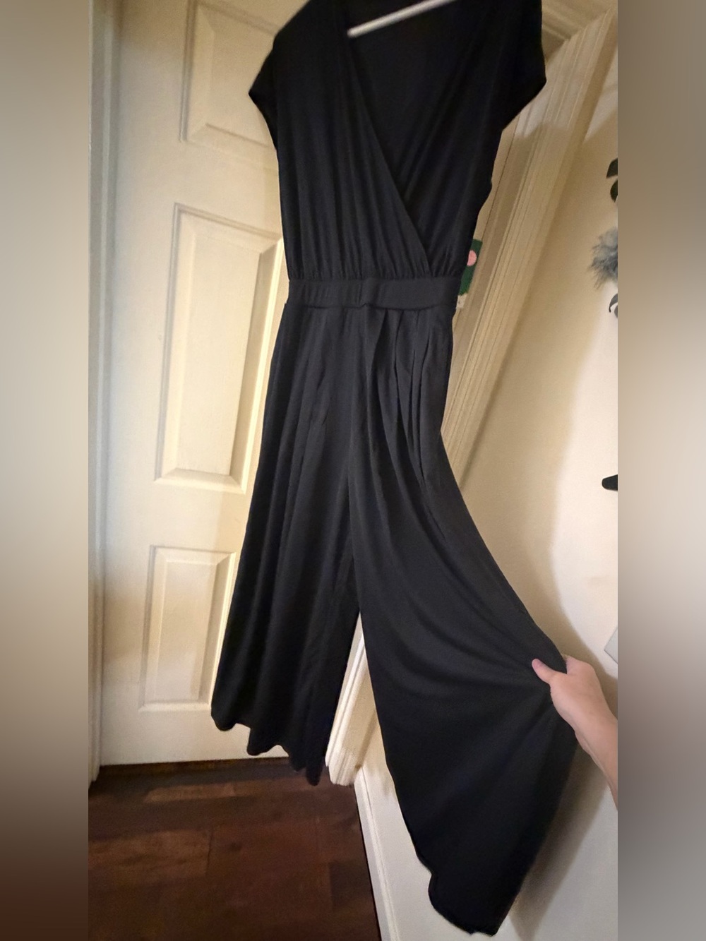 NWT Halara black Wide Leg Wrap Jumpsuit Size Medium